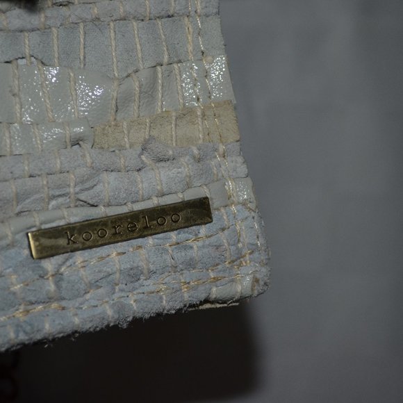 $430 Kooreloo Gray Embroidered Detail Chain Strap Shoulder Crossbody Han… - Picture 9 of 9